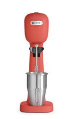 HENDI Milchshake Maker, Inkl. 2 Mixbechers (Edelstahl und Polykarbonat) und 4 austauschbaren Rührwerken, Drink mixer, Frappés, Getränkemixer, 230V/400W, 170x196x(H)490mm, Karamell