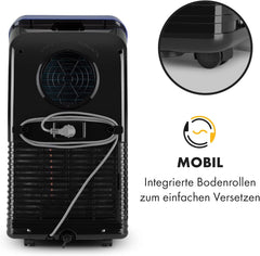 Klarstein Mobile Klimaanlage mit Abluftschlauch, 4-in-1 Klimagerät mit Ventilator, Luftentfeuchter & Nachtmodus, Kleine & Portable Klimaanlage für Wohnung & Büro, App-Steuerung, 12000 BTU
