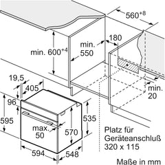 Siemens HB572ABS3, iQ300, Einbau-Backofen 60 x 60 cm, Air Fry, activeClean Pyrolyse Selbstreinung, LED-Touchbedienung, 3D Heißluft, Schnellaufheizung, cookControl10 Automatikprogramme, Edelstahl