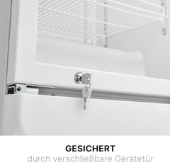 Bomann Kühlschrank mit Glastür | Getränkekühlschrank abschließbar | 6 höhenverstellbare Ablagen | 30kg je Ablage | 347 Liter | Kühlschrank groß | Flaschenkühlschrank m. LED-Licht | KSG 7351 schwarz
