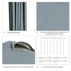 Outsunny Pavillon 3x3 m wasserdicht & faltbar