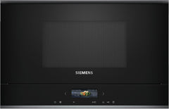 Siemens BF722R1B1 iQ700 Einbau-Mikrowelle, Schwarz, cookControl7 - Automatikprogramme, humidClean Plus - Innenraumreinigung, cookControl Plus - für beste Ergebnisse, TFT-Full-Touchdisplay