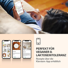 Klarstein Mixer, Standmixer mit 300 Motor- und 1250 Watt Heizleistung, Hochleistungsmixer für Pflanzenmilch Zubereitung, Smoothie Mixer mit 360° Heiztechnologie, 30.000 U/min, Touchscreen, Schwarz