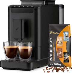 Tchibo Kaffeevollautomat Esperto2 Caffè mit 2-Tassen-Funktion für Caffè Crema und Espresso, Granite Black - INKLUSIVE Kaffeeprobierset GRATIS