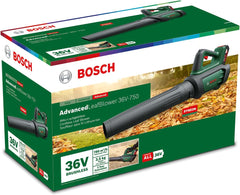 Bosch Akku-Laubbläser AdvancedLeafBlower 36V-750 (1x 2.0 Ah Akku, 36 Volt System, zum Entfernen hartnäckiger Blätter auf großen Flächen, geringes Gewicht: 2,8 kg, im Karton)