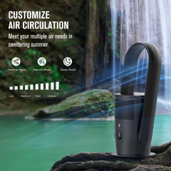 Rotorloser Ventilator mit Luftreiniger, Ultty Turmventilator Leise mit Fernbedienung, Touch, 8H Timer, HEPA-Filter 99,97%, 80cm 90° Oszillation Bladeless Fan für Schlafzimmer Heim, CR022 Weiß