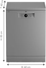 Beko BDFN26420W b300 freistehender Geschirrspüler, unterbaufhig, Platz für 14 Magedecke, Pro Inverter Motor, TrayWash, HygieneIntense, 6 Programme, WaterSafe+, Wei
