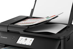 Canon PIXMA TS9550 Drucker Farbtintenstrahl Multifunktionsgerät DIN A4 A3 (Drucker A3, Scanner, Kopierer, 5 separate Tinten, WLAN, LAN, Print App, 2 Papierzuführungen, Duplexdruck) schwarz