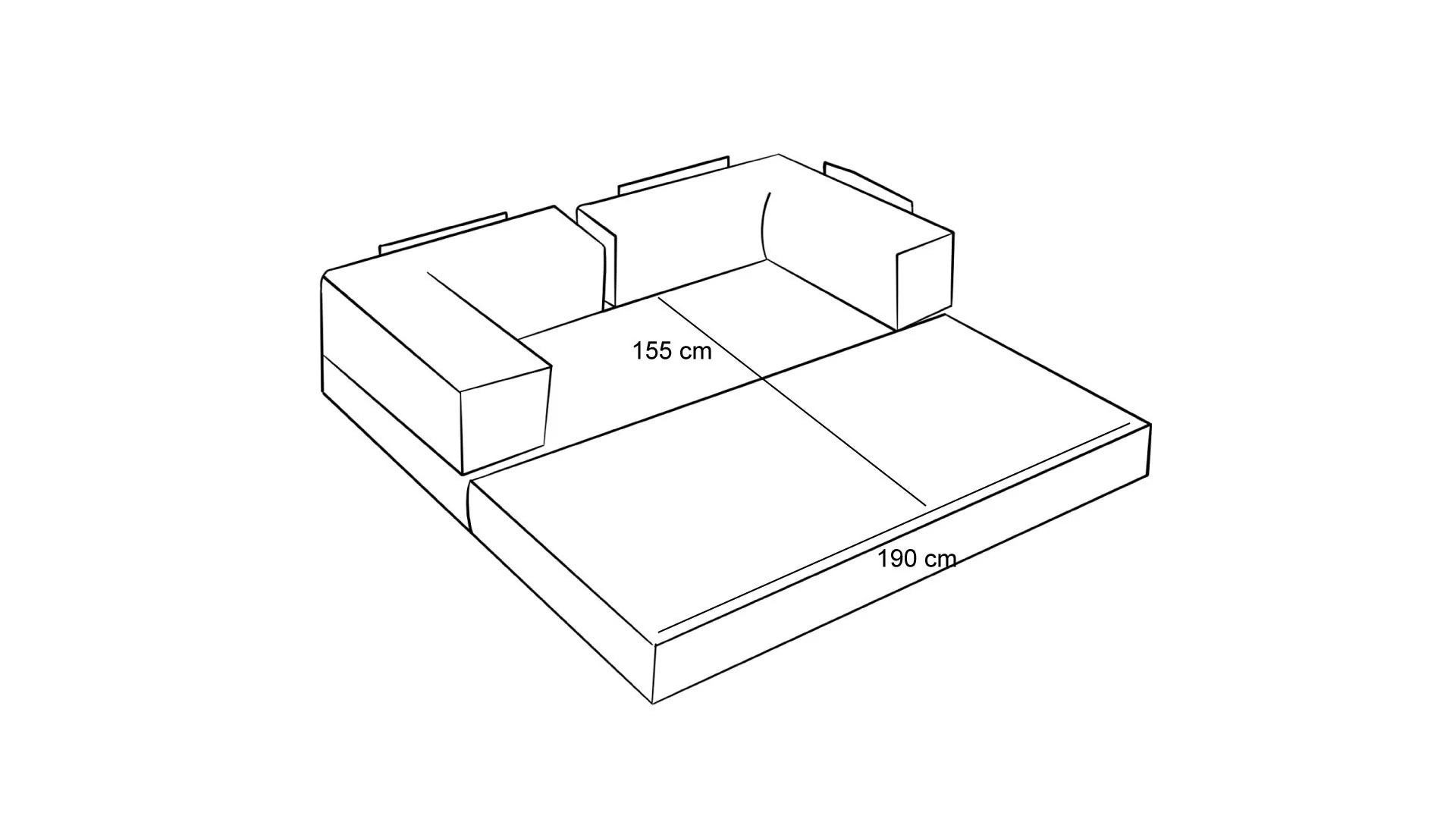 Comfort 3er Sofa - Orange