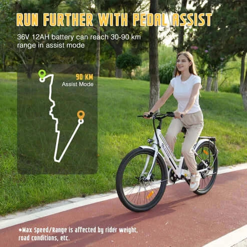 Evercross EK8S E-Bike – 250W, 26-Zoll, 12Ah Akku, bis 90 km Reichweite