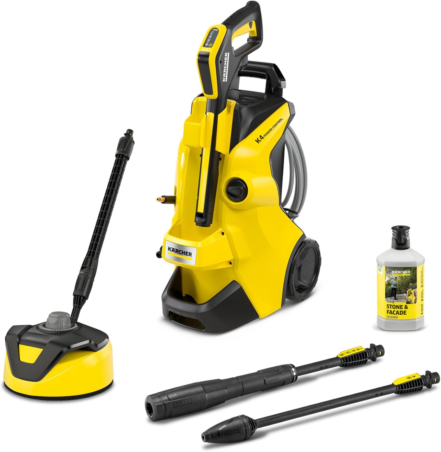 Kärcher Hochdruckreiniger K 4 Power Control Flex Home, Druck: max. 130 bar, Fördermenge: 420 l/h, Fläche: 30 m²/h, Wasserfilter, Gewicht: 11,5 kg, Hochdruckpistole, Dreckfräser, Strahlrohr, Home Kit