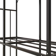 Outsunny Kaminholzregal 1,17 m³ mit Abdeckung, Schwarz