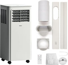 SHINCO Mobile Klimaanlage mit Abluftschlauch, 3-in-1Klimaanlage mit Luftentfeuchter&Ventilator, 7000BTU, 2,05 kW, Mobiles Klimagert mit Schlafmodus, Timer und Montagematerial, Rume bis 54m