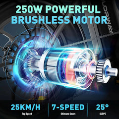 COLORWAY BK6S Klappbares E-Bike 350W 36V 15Ah 20x3.0 Reifen
