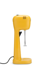 HENDI Milchshake Maker, Inkl. 2 Mixbechers (Edelstahl und Polykarbonat) und 4 austauschbaren Rührwerken, Drink mixer, Frappés, Getränkemixer, 230V/400W, 170x196x(H)490mm, Karamell