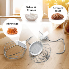 Bosch Küchenmaschine Serie 4 MUM58720,Edelstahl-Schüssel 3,9 L, Mixer 1,25 L, Planetenrührwerk,Knethaken,Schlag,Rührbesen, Durchlaufschnitzler, 3 Scheiben, 1000 W, Dunkelrot/Silber
