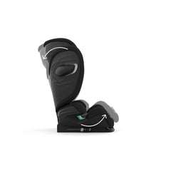 CYBEX Gold Kinder-Autositz Solution G i-Fix, Für Autos mit und ohne ISOFIX, Ab ca. 3 bis 12 Jahre (100 - 150 cm), Ab ca. 15 bis 50 kg, Lava Grey