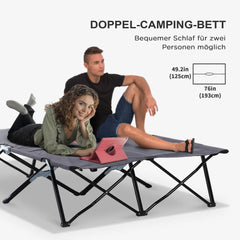 Outsunny Campingbett klappbar für 2 Personen erhöht faltbar