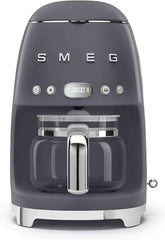 Smeg, DCF02BLMEU, Filter-Kaffeemaschine, Aroma und Autostart-Funktion, Glaskaraffe bis 12 Tassen, 2 Intensitätsniveaus, Warmhaltefunktion, 1050W, Mattschwarz