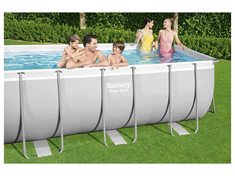 Power Steel™ Frame Pool-Set mit Filterpumpe, ca. L 412 x B 201 x L 122 cm