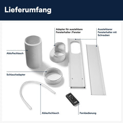 De'Longhi Pinguino PAC EM82, Mobile Klimaanlage für Rume bis zu 80 m, 9.400 BTU, 2,4 kW, 63 dB, Entfeuchtungsfunktion, Energieklasse A, 24h-Timer, Wei