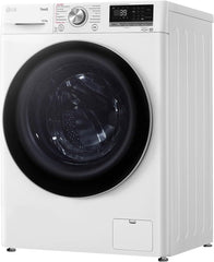 LG F4WV7080, Klasse A, Frontlader-Waschmaschine 8 kg, 1400 U/Min, AI Direct Drive, Wi-Fi, Tiefenreinigung mit Dampf, Große Kapazität, TRIPLE A, Außentür aus Sicherheitsglas, 62 x 60 x 85 cm ꟷ Weiß