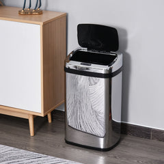 HOMCOM Automatik Mülleimer mit Sensor Edelstahl