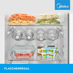 Midea KS-DDX 6.32 WT Side-by-Side Kühl-/Gefrierkombination/ 178,8 cm Hhe/ 254 kWh/Jahr/No Frost/Dual Inverter Compressor/mit 3in1 Wasser-/Eisspender und Wassertank, Dark Inox