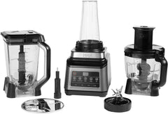 Ninja 3-in-1 Küchenmaschine & Mixer mit 5 Programmen: Mixen, Max Mixen, Hacken, Mischen, Pürieren, 1,8L Schüssel, 2,1L Krug, 700ml Becher, 1200W, spülmaschinenfest, Auto-iQ, Schwarz BN800EU
