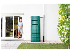 4rain Regentonne »SLIM«, 650 Liter Volumen, inklusive Auslaufhahn und Windsicherung