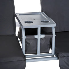 Outsunny Hollywoodschaukel 2-Sitzer mit Sonnendach Becherhalter