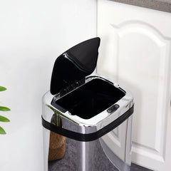HOMCOM Automatik Mülleimer mit Sensor Edelstahl