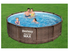 »Steel Pro Max™ DELUXE SERIES™« Framepool-Set, mit Filterpumpe und Leiter