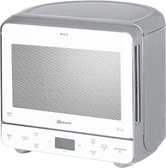 Bauknecht MW 39 WSL / Kombination Grill und Mikrowelle / Crisp Funktion / 700 W / 13 L Garraum / Super-Kompakt Design / Dampfgarfunktion / Schnellauftau-Funktion, Weiß/Silber