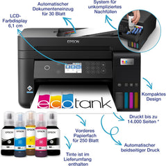 Epson EcoTank ET-4800 A4-Multifunktions-Wi-Fi-Tintentankdrucker, mit einem im Lieferumfang enthaltenen Vorrat an Tinten bis zu 3 Jahren