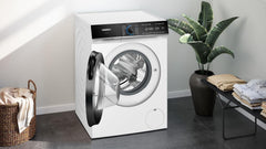 Siemens WM14N223 Waschmaschine iQ300, Frontlader mit 7kg Fassungsvermgen, 1400 UpM, speedPack L, LED-Display,Outdoor-Programm, Wei, 60cm