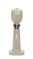 HENDI Milchshake Maker, Inkl. 2 Mixbechers (Edelstahl und Polykarbonat) und 4 austauschbaren Rührwerken, Drink mixer, Frappés, Getränkemixer, 230V/400W, 170x196x(H)490mm, Karamell