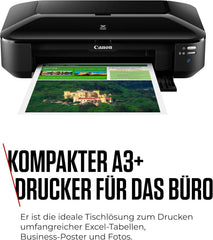 Canon PIXMA iX6850 Drucker Farbtintenstrahl Multifunktionsgerät DIN A3+ (Bürodrucker, Fotodruck, Textdruck, 9.600 x 2.400 DPI, WiFi, WLAN, USB, 5 Separate Tinten, Direktdruck, Print App) schwarz