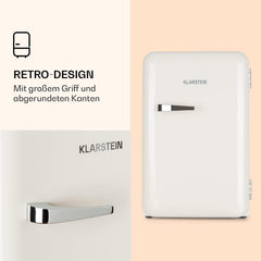 Klarstein Audrey Mini - kleiner Kühlschrank, kompakte Mini-Bar, freistehend, Kompressionskühlung, Fassungsvermögen, Kühlung: 0-10 °C, Mini-Kühlschrank mit 70 Liter Fassungsvermögen, rot