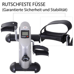 HOMCOM Mini Bike Pedaltrainer Heimtrainer LCD-Display verstellbar