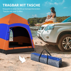 Outsunny Campingzelt Quick-Up 4-6 Personen doppelwandig Outdoor