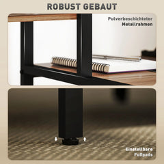 HOMCOM Computertisch mit Monitorständer & 4 Regalen – 150 × 48 × 125 cm