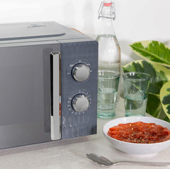 Russell Hobbs Honeycomb RHMM715G 17 Liter 700 W Grau Solo manuelle Mikrowelle mit 5 Leistungsstufen, integrierter Timer und Auftaufunktion