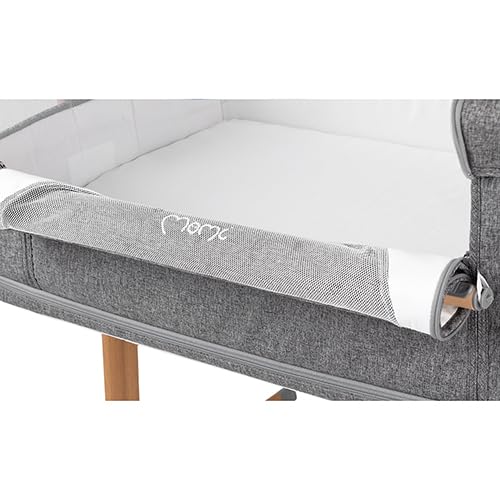 Momi SMART Bed 4-in-1 Kinderbeistellbetten bis 15 kg, Beistellbett für Babys mit Matratze, Höhenverstellbar