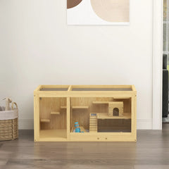 PawHut Hamsterkäfig Kleintierkäfig mehrstöckig mit Zubehör Holz