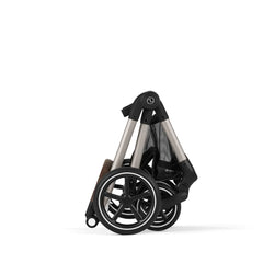 CYBEX Gold Kinderwagen EOS Lux 2-in-1 mit Babyschale Aton B2 i-Size und Babyschalen-Adapter, Reisesystem, Ab Geburt bis 22 kg (ca. 4 Jahre), Moon Black (Schwarz)