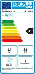 Sichler Haushaltsgeräte Mobiles Klimagerät: Mobile Split-Klimaanlage, Entfeuchterfunktion, WLAN & App, 5.000 BTU/h (Klimaanlage Wohnwagen, Mini Split Klimaanlage, Klima Splitgerät Bohren)