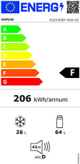 GOPLUS Kühlschrank mit Gefrierfach - Kühl Gefrierkombination / 90L Gesamtnutzinhalt, 27L Gefrierteil/Thermostat einstellbar/LED Innenbeleuchtung/Türanschlag wechselbar (Weiß)