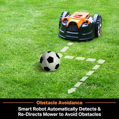 LawnMaster VBRM16 OcuMow™ Mähroboter für geeignet für bis zu 100 qm-Selbstfahrender Rasenmäher Roboter mit MX 24V 4.0Ah Lithium-Ionen Akku Ohne Kabel