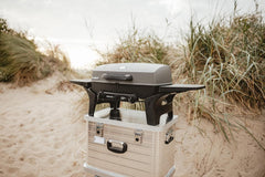 EndersGasgrill Urban II Pro, Tischgrill, Grillen-, Kochen- und Backen Funktion, 2 Brenner Edelstahl, mit Grill-Thermometer, Balkon-, Camping-Grill, Aluguss-Gehäuse, Gusseisen-Rost, #2062